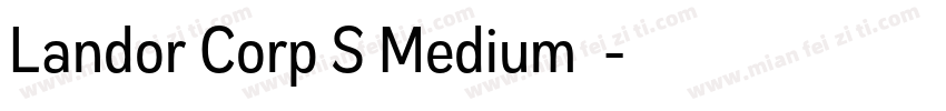 Landor Corp S Medium 中字体转换